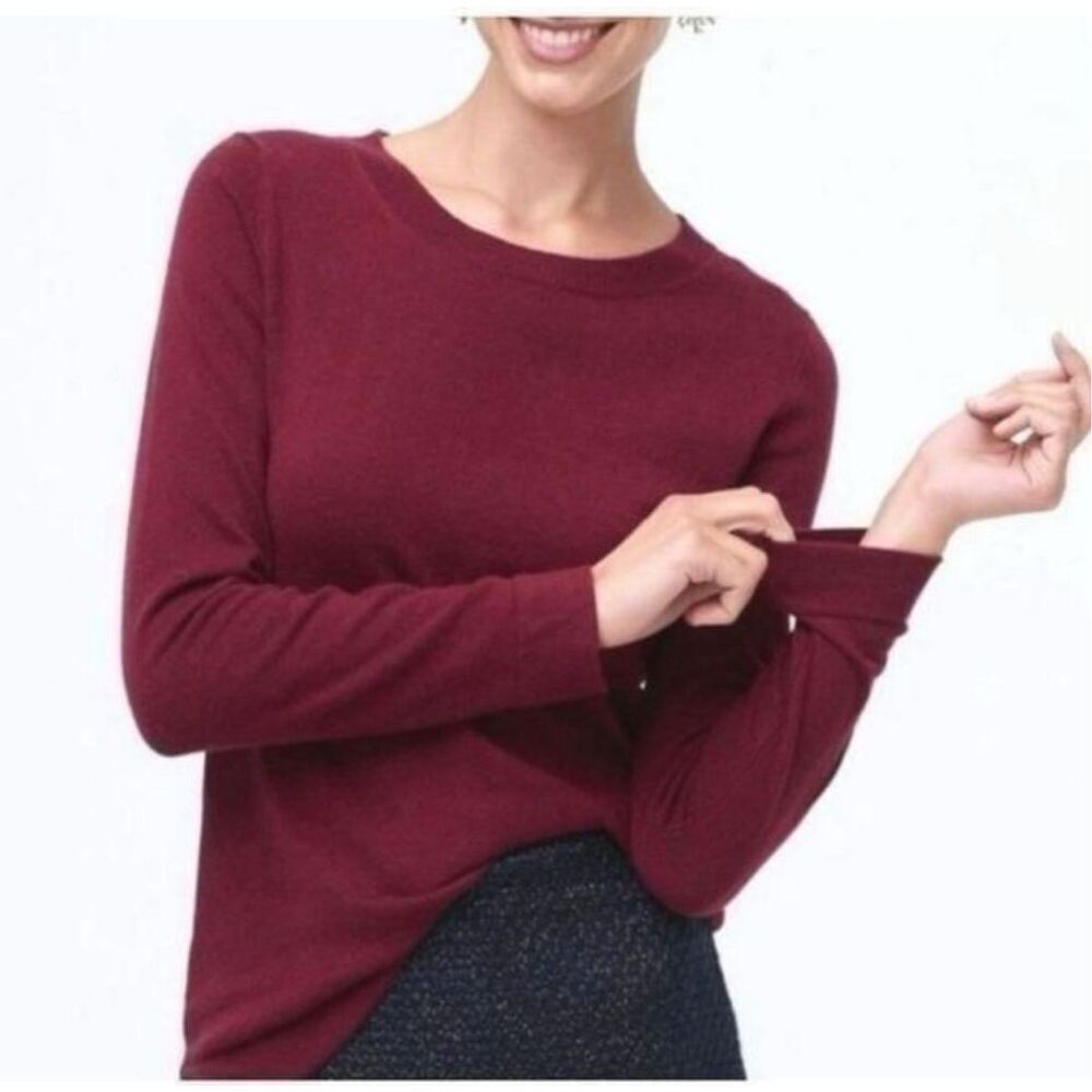 J. Crew Burgundy Merino Wool Sweater